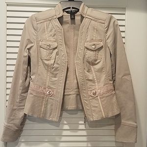 Sexy Fitted WHBM Blazer/Jacket Tan 2